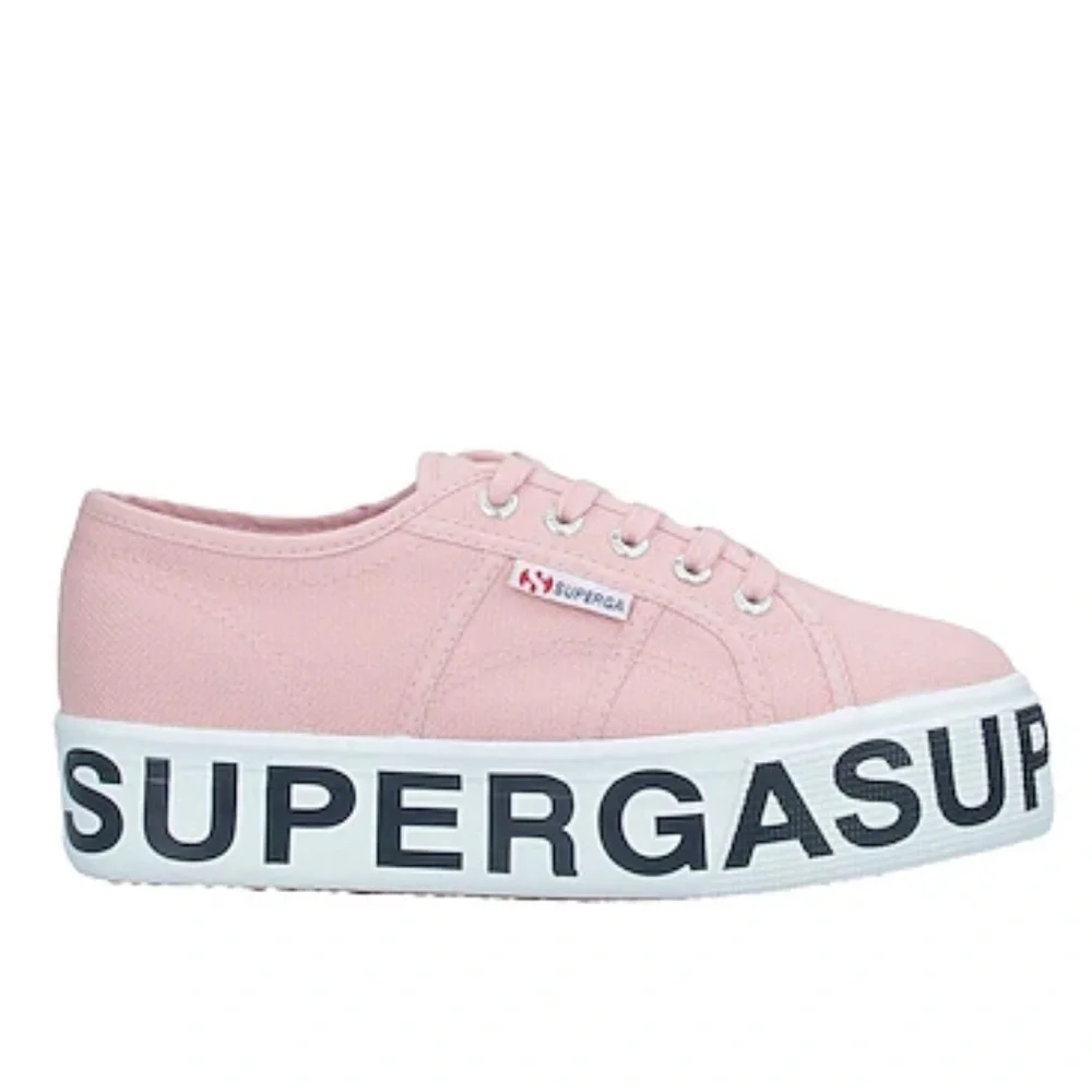 Superga‎ Women's Blush Pink Platform Sneakers Canvas 8